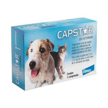Imagem de Antipulgas Elanco Capstar 11mg para Cães e Gatos de até 11kg - 6 Compr