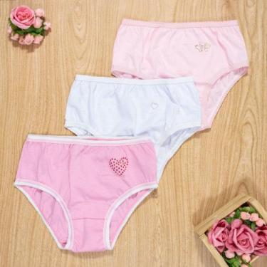 Imagem de Kit Calcinha 3 Peças Infantil Algodão Veste Até 14 Sortidas - VOLLE FA