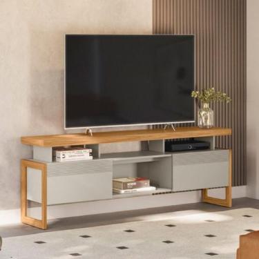 Imagem de Rack 180cm Esmeralda Para TV Até 70 Polegadas Linea Brasil, Nature com