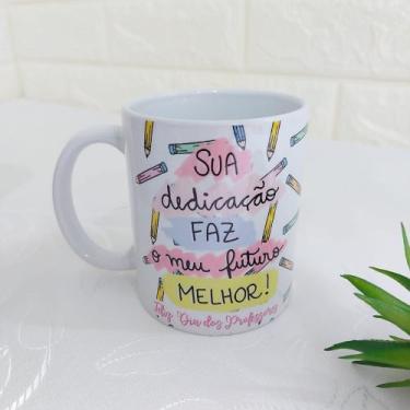 Imagem de Caneca Porcelana Branca Personalizada Dia dos Professores - BeiBi