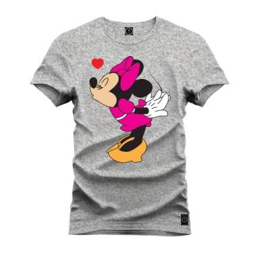 Imagem de Camiseta 100% Algodão Confortável Premium Estampada Minnie Beijinho - 