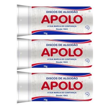 Imagem de Algodao Disco Apolo 70g Limpeza Facial Maquiagem Manicure Pedicure - K