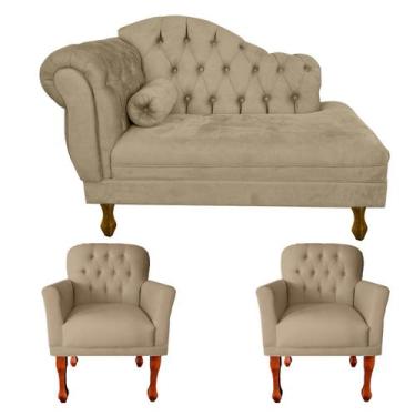 Imagem de Jogo Divã + 2 Poltronas P Consultório E Clínica Psicanálise - SV DECOR