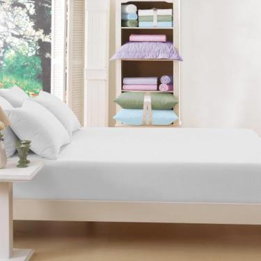 Imagem de Lençol Queen com Elástico Teka Sticky Branco - TEKA TECELAGEM KUEHNRIC