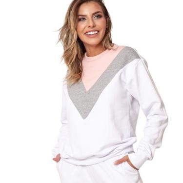 Imagem de Kit 3 Casacos Moletom Com Recortes Sem Capuz Feminino - Gisele Freitas