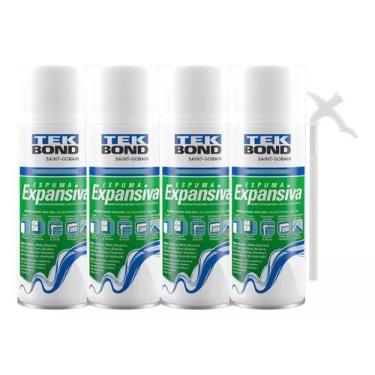 Imagem de Kit 4 Espuma Expansiva Selante Universal 500ml 320g Tekbond