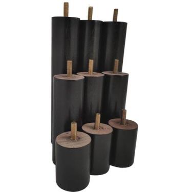 Imagem de Conjunto 9 Pés Anti Refluxo de Madeira para Cama Box Pés Fixos - Zanli