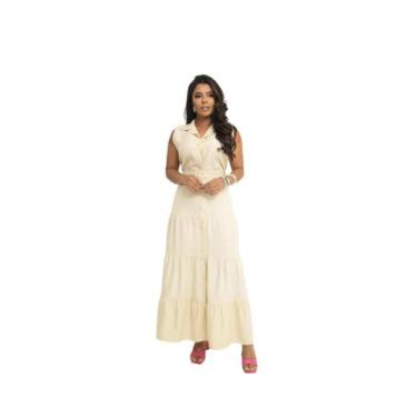 Imagem de Vestido Longo Com Botões R165 - Style Store, Bege, P