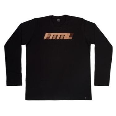 Imagem de BLUSA MANGA LONGA FEMININA E MASCULINA PRETA FATAL-Unissex