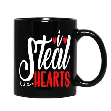 Imagem de SpreadPassion Caneca de café I Steal Hearts, presente para namorado e namorada, ideia de presente de dia dos namorados, presente para marido e esposa, ideia de presente de aniversário do dia dos