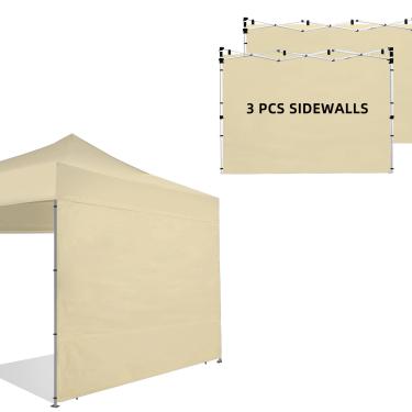 Imagem de Joramoy Paredes Laterais De Tenda De Dossel Para Dossel Pop-Up 10×10, Pacote Com 3 Paredes De Proteção Solar Instantâneas, Parede De Sombra De Dossel À Prova D'Água E Com Proteção Uv, Paredes Latera