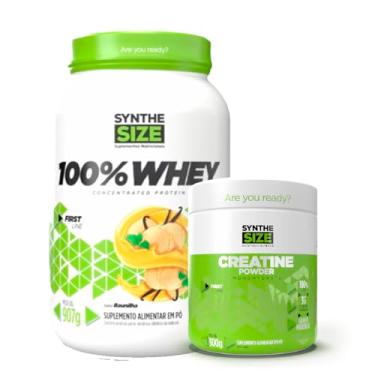 Imagem de Kit Synthesize - Creatina Monohidratada 300g + Whey Protein 100% Concentrado 907g- Baunilha