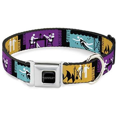 Imagem de Coleira de cachorro fivela de cinto de segurança sobrenatural poupando pessoas caçando coisas família negócios 45,7 a 81,8 cm de largura