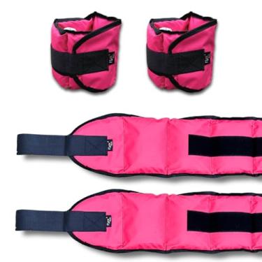 Imagem de Par peso de perna tornozeleira ajustável 2kg 3kg 4kg Caneleira para treino funcional em casa |DEPARTAMENT STORE (Rosa, 2Kg)