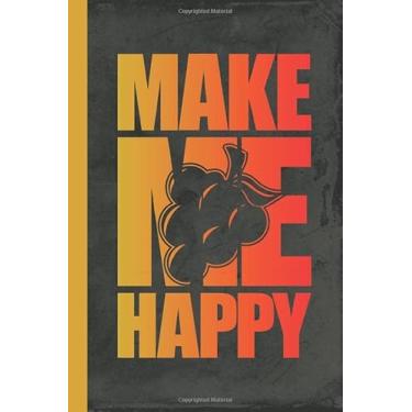 Imagem de Make Me Happy: Notebook Kladde Sketchbook A5 Gift Dotted (Weingenuss)