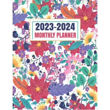 Imagem de 2023-2024 Monthly Planner: Large Two Year Planner Calendar Schedule Organizer with Holidays. 24 Months Calendar January 2023 through December 2024.