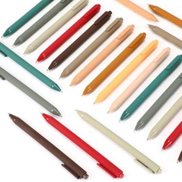 Imagem de Dinifee Canetas coloridas a granel fofas 1,0 mm ponta média retrátil tinta preta caneta esferográfica de tinta preta conscientização do câncer de pulmão presentes de saúde mental para funcionários