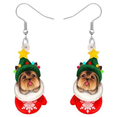 Imagem de DALANE Brincos de anime de acrílico para cães Yorkshire Terrier com pingente de pingente, joias para mulheres, meninas, crianças, amantes de cães, presentes, Medium, Acrílico, Sem pedra preciosa