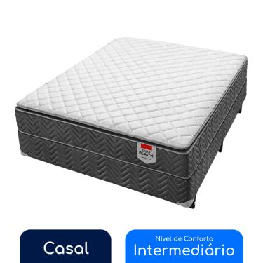 Imagem de Conjunto Box Casal Molas Ensacadas Americanflex Duo Black Gel III 138x188x65cm