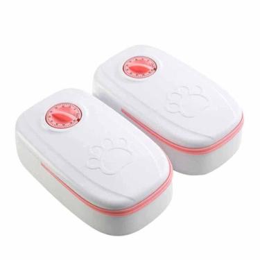 Imagem de Alimentador Bebedouro Comedouro Temporizador Cachorro Gato Pet Bichos Alimentaçao Comida Raçao Agua Resistente