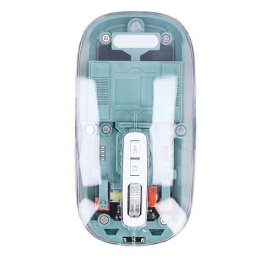 Imagem de Mouse Sem Fio, Mouse de Jogos Transparentes Com Receptor USB, Ergonômico Sem Fio, Modo 3 2,4 GHz BT1 BT2, 3 DPI Ajustável, para Tablet para Laptop para PC (Verde)