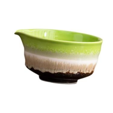 Imagem de IEUDNS Tigela de chá de cerâmica matcha tigela tradicional de porcelana Chawan 450ml Handmade Japanese Green Tea Cup para amigos iniciantes, Multicolorido