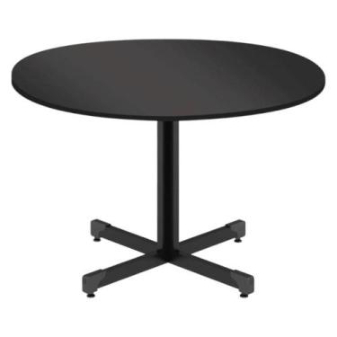 Imagem de Mesa Redonda Para 4 Lugares Centro Madeira Reunião - CasaH, Preto Onix