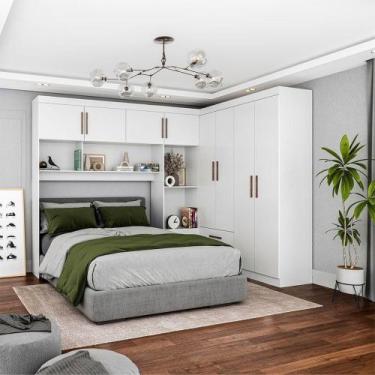 Imagem de Guarda Roupa Casal Modulado 4 Portas Hercules 4 Portas 4 Gavetas Branc