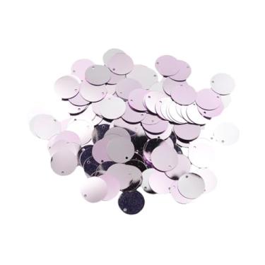 Imagem de UGPLM Lantejoulas soltas redondas de 130x com orifício PAILLETtes de lantejoulas planas DIY Decoração para roupas de pomada de cocar de ninhões Ornamentos, Prata