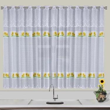 Imagem de Cortina De Renda Para Cozinha 2,20X1,20 Botticelli Estampada