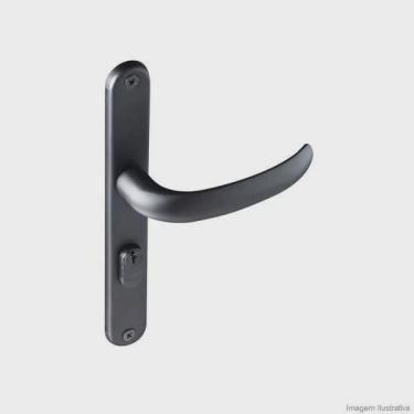 Imagem de Fechadura Externa Aço Zamac Concept com Espelho Pado Preto