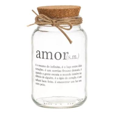 Imagem de Pote 500ml Hermético Vidro Com Tampa De Rolha Para Armazenar Temperos,