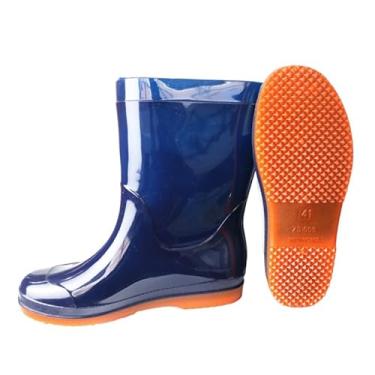 Imagem de Bota De Chuva Leve De Borracha Antiderrapante E Impermeável Para Pesca Cano Médio Para Homens, Botas Chuva Respiráveis ​​PVC Para Trabalho Em Jardim Ao Ar Livre, Para Jardinagem(Sky blue,43 EU)