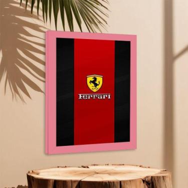 Imagem de Quadro Decorativo Ferrari C/ Moldura e Vidro 33x25 cm A4 - Genérico, R