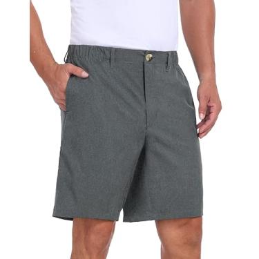 Imagem de Little Donkey Andy Bermuda masculina leve de secagem rápida 22,8 cm com stretch Golf Walking Carbon Heather M