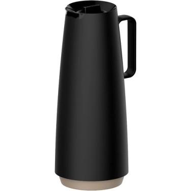Imagem de Garrafa Térmica Bule 1L Exata Tramontina Preto Ampola Vidro, 1L, Preto