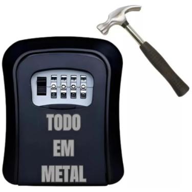 Imagem de Cofre Parede Guarda Chaves Senha Airbnb Todo Em Metal