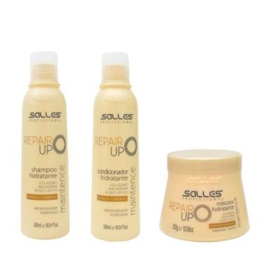 Imagem de Kit Shampoo + Máscara + Condicionador Repair Up 300ml Salles Profissio