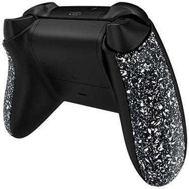 Imagem de eXtremeRate Capa aderente para Xbox Series X e S, painéis traseiros antiderrapantes brancos texturizados, acessórios, trilhos laterais de substituição para controle sem fio Xbox – controle não
