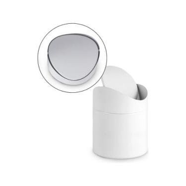 Imagem de Lixeira de Bancada Pequena 12x16 AÇO Matte Fosca Pia Mesa Bancada Escr