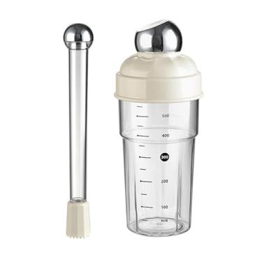 Imagem de IEUDNS Conjunto de coqueteleira e socador, utensílios de bar multiuso, 600ml, misturador de bebidas, ferramenta para festas, cafeterias e iniciantes, Prata