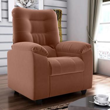 Imagem de Poltrona Almofadada Reclinável Bristol Veludo Cobre