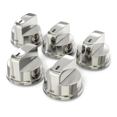 Imagem de lubiyack 5 peças EBZ37189609 substituição do puxador de fogão do forno compatível com LG LRG30355ST LRG30357ST LRG30855ST, substitui AP4450343 1463914 AH3534128