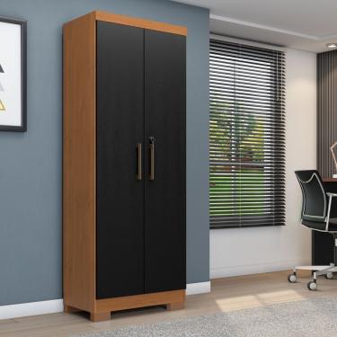 Imagem de Armário Multiuso 2 Portas Max Plus 60x187cm Cinamomo - Preto