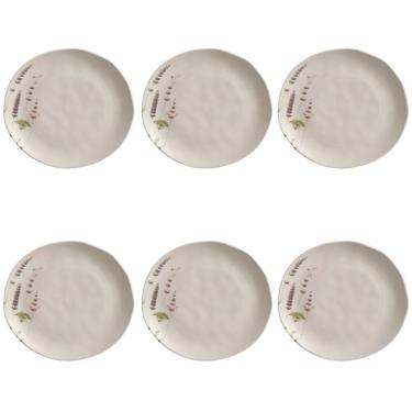 Imagem de Conjunto De Pratos Rasos 06 Peças Orgânico Lavanda Porto Brasil