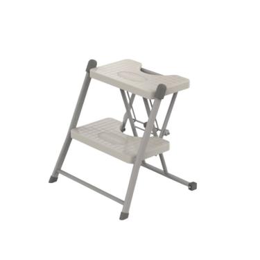 Imagem de Escada Alcance 2 Degraus Dobrável 120 Kg Cinza Anodilar