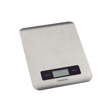 Imagem de Balança Digital Aço Inox Cozinha Função Tara E Medição De Líquidos Adatto 5kg - Tramontina 61101020