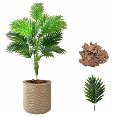 Imagem de Planta Palmeira Artificial com Vaso Bojo Sala Decoração Casa - Flor Im