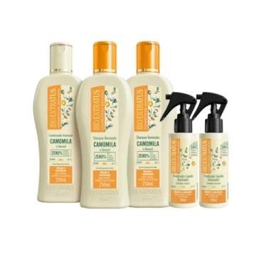 Imagem de Kit Bio Extratus Camomila (2xShampoo), Condicionador e (2xFinalizador Spray)
