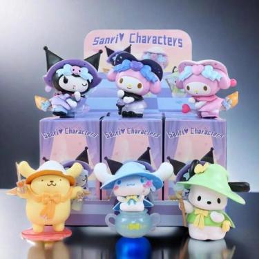 Imagem de Bonecos De Ação Kawaii Sanrio Kuromi Cinnamoroll My Melody, 6 Peças Em